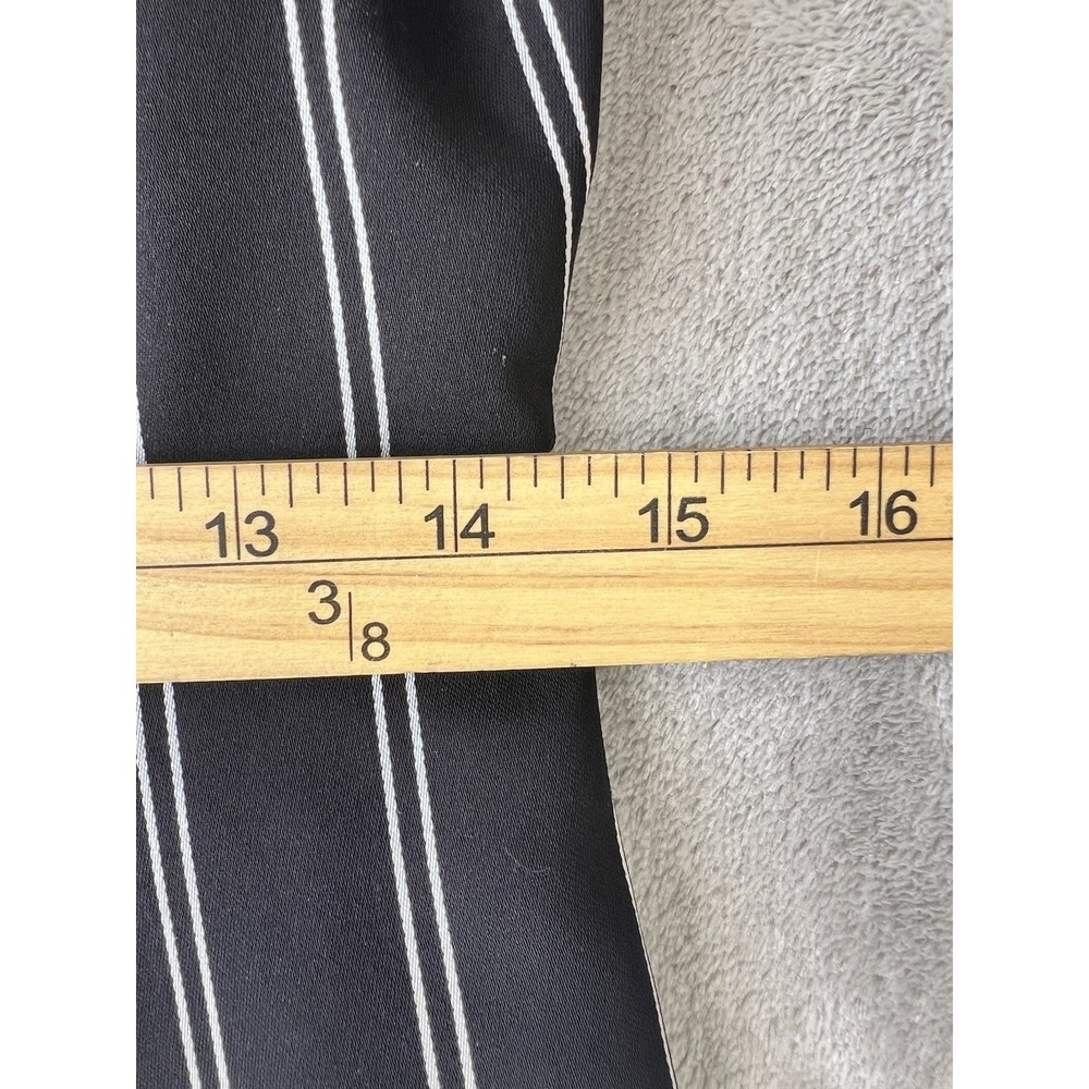 Express dress SZ 8 Black Pinstripe above Knee Length Dress short‎ sleeves - Picture 4 of 5
